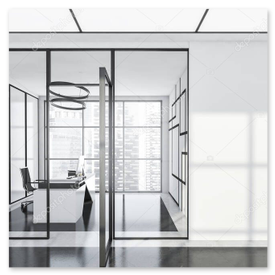 Neue Trennwand mit Türöffnung im Ausbau