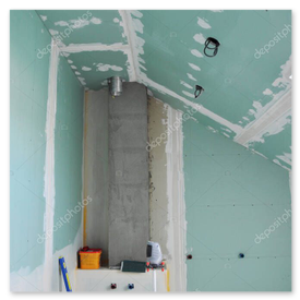 Feuchtebeständige Beplankung im Badbereich